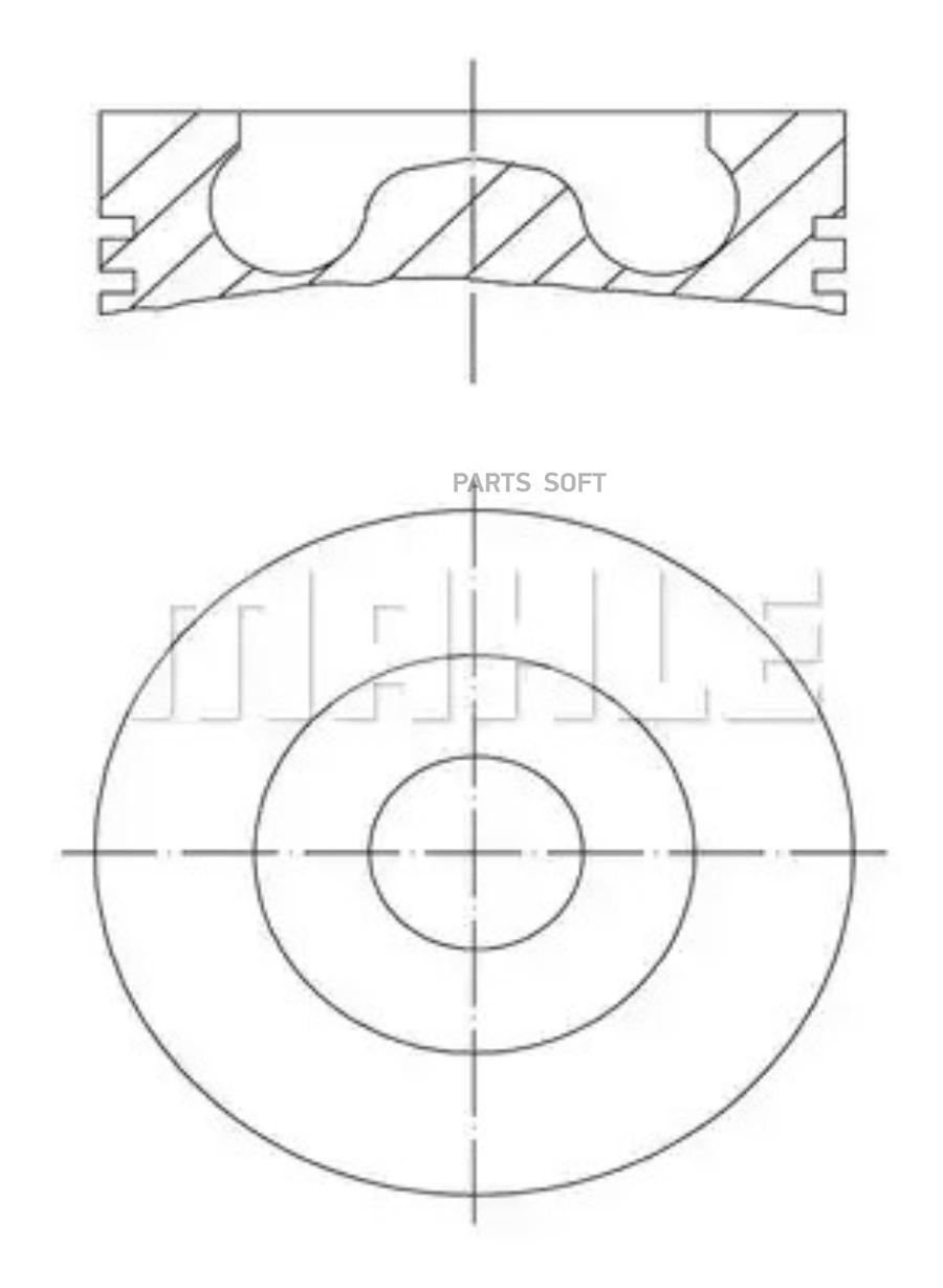 

MAHLE 081PI00105000 Поршень dm.84.00x1.75x1.75x2.0 STD Цена за 1 шт