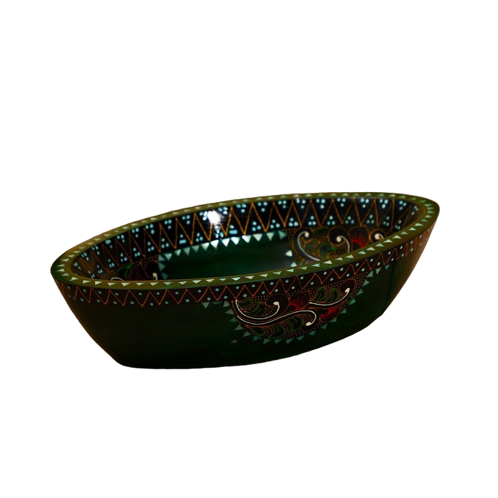 

Тарелка "Ломбок стайл" дерево 25х15х6,5 см, Зеленый, Indonesian style