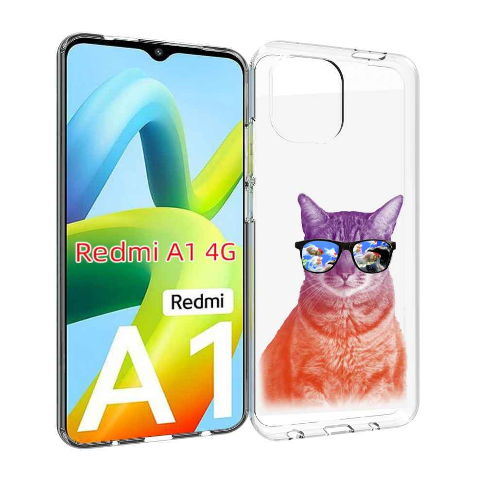 

Чехол MyPads крутой кот-2 для Xiaomi Redmi A1, Прозрачный, Tocco