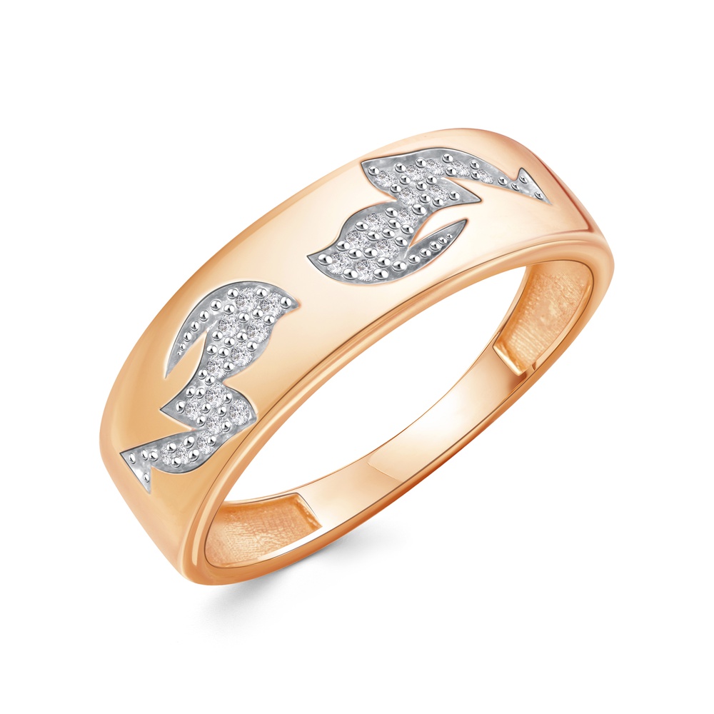 

Кольцо из золота р.  585Gold 301012149, фианит, 301012149