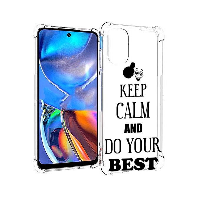 

Чехол MyPads keep-calm-and для Motorola Moto E32, Прозрачный, Tocco