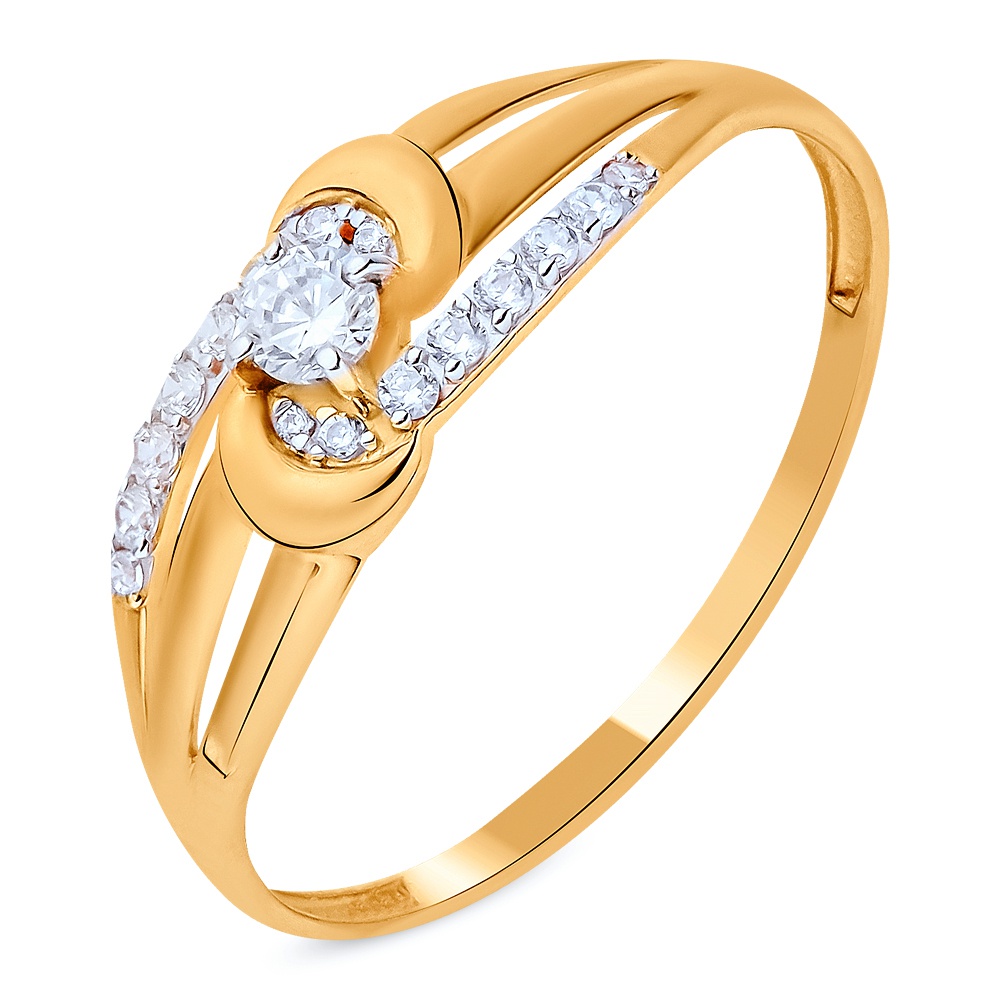 

Кольцо из золота р. , 585Gold 301011404, фианит, 301011404