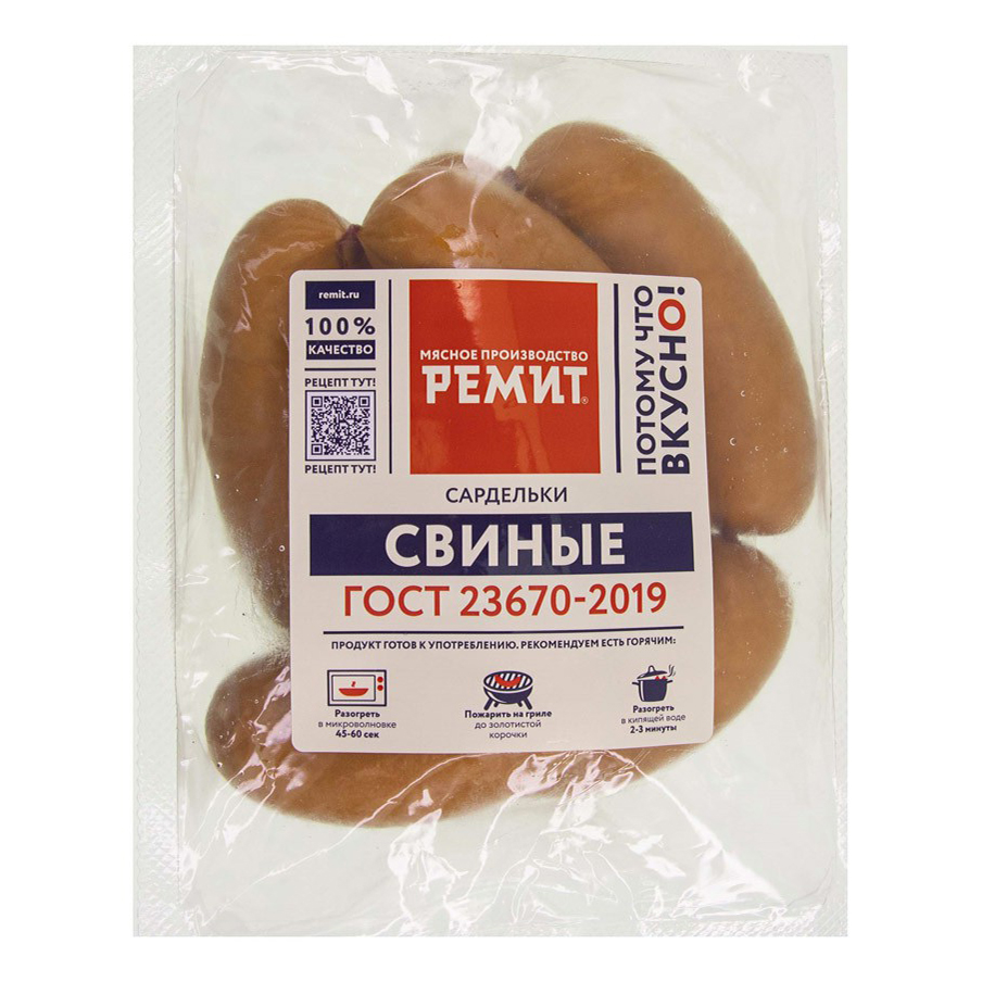 

Сардельки Ремит Свиные ГОСТ +-1 кг