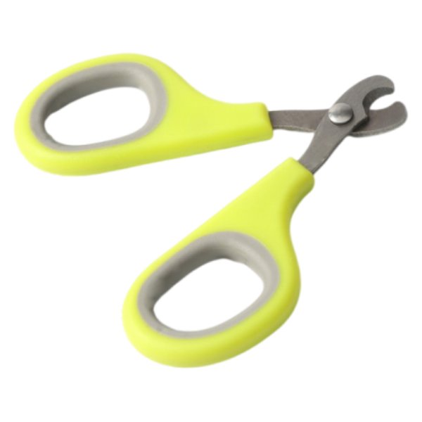 Ножницы-когтерезы Пижон с мягкими ручками зелено-серые