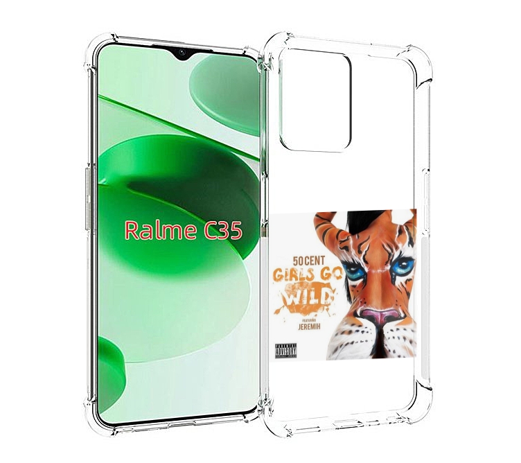 

Чехол MyPads 50 Cent Feat для Realme C35 / Narzo 50A Prime, Прозрачный, Tocco