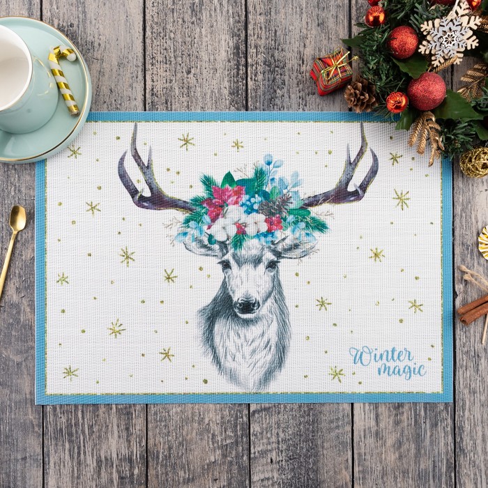 

Новогодняя салфетка на стол Winter magic, 40x29 см, Разноцветный