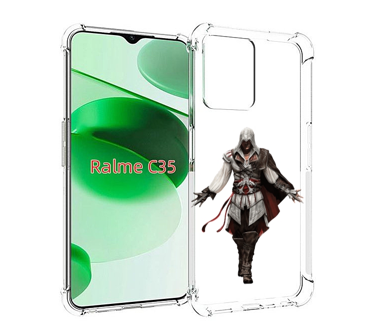 

Чехол MyPads Assassin's-Creed мужской для Realme C35 / Narzo 50A Prime, Прозрачный, Tocco