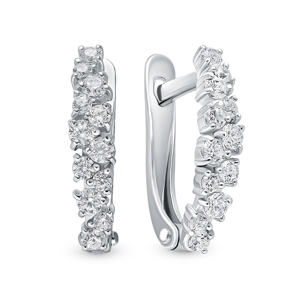 

Серьги из серебра 585Gold 702011264, фианит, 702011264
