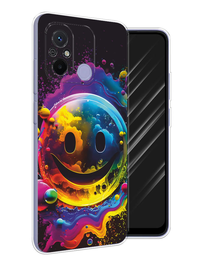 

Чехол Awog на Redmi 12C "Кислотный смайл", Фиолетовый;желтый;синий, 317550-1