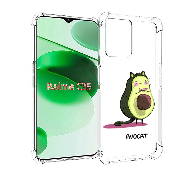 

Чехол MyPads Avocat для Realme C35 / Narzo 50A Prime, Прозрачный, Tocco
