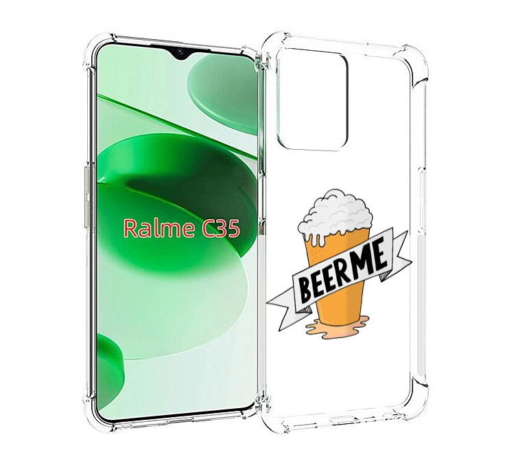 

Чехол MyPads Beer-me для Realme C35 / Narzo 50A Prime, Прозрачный, Tocco