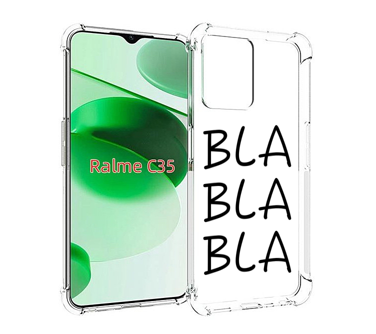 

Чехол MyPads Bla-Bla для Realme C35 / Narzo 50A Prime, Прозрачный, Tocco
