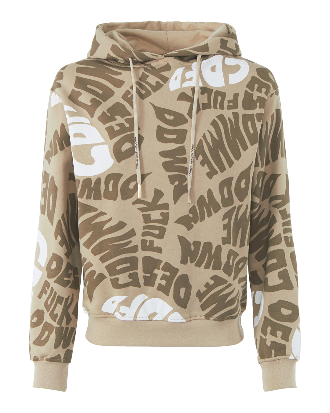 

Худи COMME des FUCKDOWN CDFD1945 xs бежевый+принт, CDFD1945