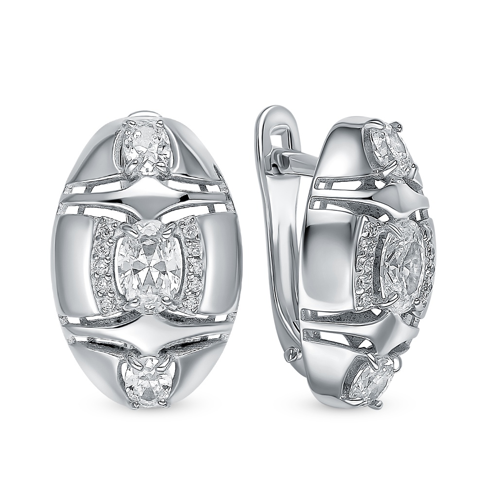 

Серьги из серебра 585Gold 799000151, фианит, 799000151