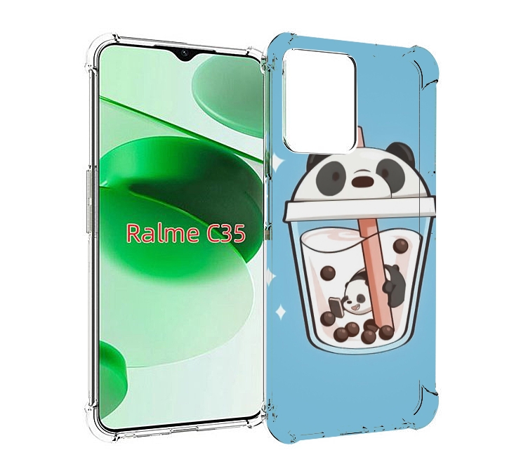 

Чехол MyPads Bubble tea для Realme C35 / Narzo 50A Prime, Прозрачный, Tocco