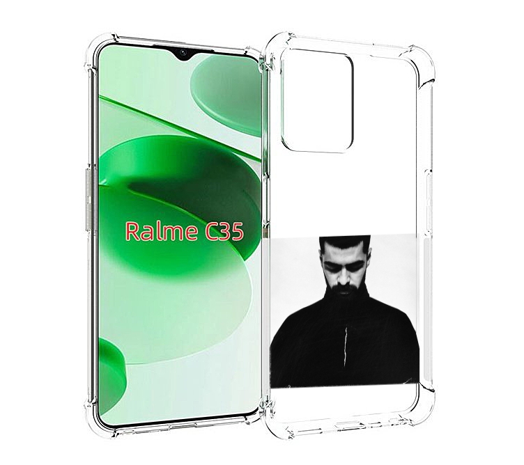 

Чехол MyPads Buster Keaton Miyagi мужской для Realme C35 / Narzo 50A Prime, Прозрачный, Tocco