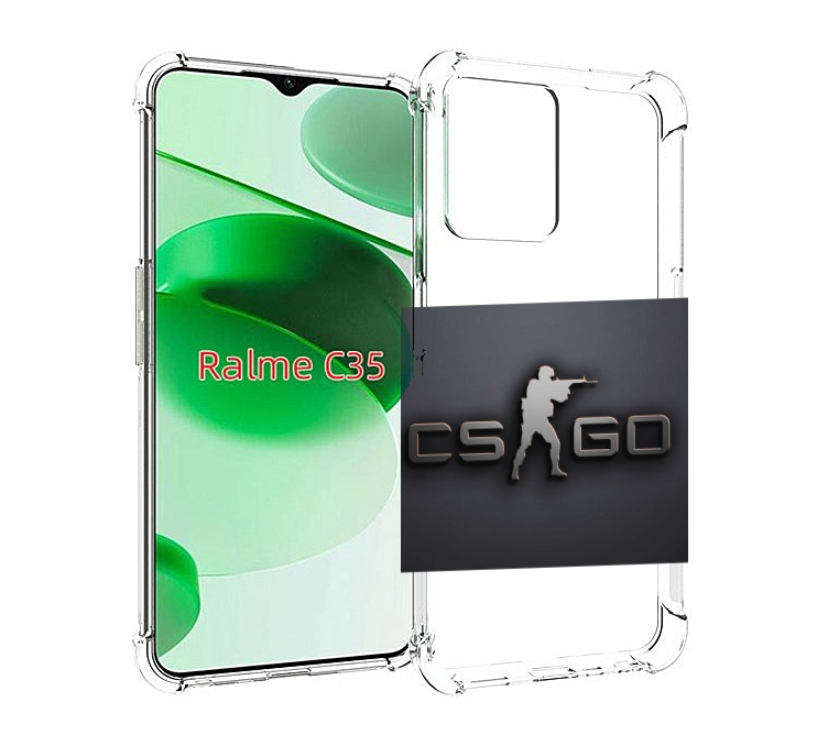 

Чехол MyPads CS go логотип мужской для Realme C35 / Narzo 50A Prime, Прозрачный, Tocco
