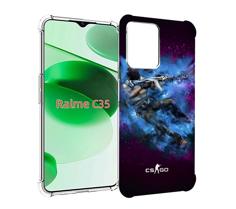 

Чехол MyPads CS-go-террорист для Realme C35 / Narzo 50A Prime, Прозрачный, Tocco