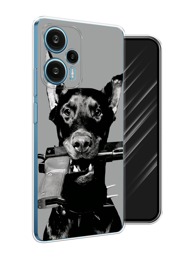 

Чехол Awog на Xiaomi Redmi Note 12 Turbo "Доберман", Серый, 318450-1