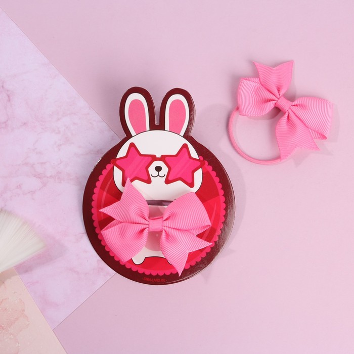 

Резинка бант для волос Зайка