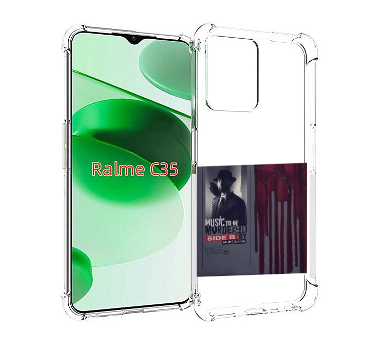 

Чехол MyPads Eminem Music to be murdered by для Realme C35 / Narzo 50A Prime, Прозрачный, Tocco