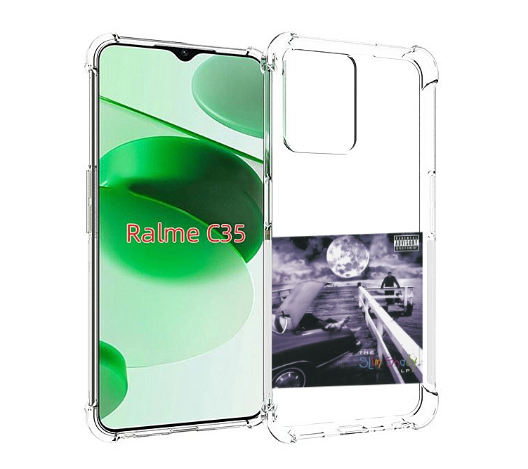 

Чехол MyPads Eminem The slim shady LP для Realme C35 / Narzo 50A Prime, Прозрачный, Tocco