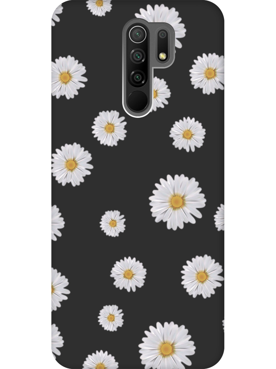 

Силиконовый чехол на Xiaomi Redmi 9 с принтом "Ромашки" матовый черный, Черный;прозрачный;серый, 723276721