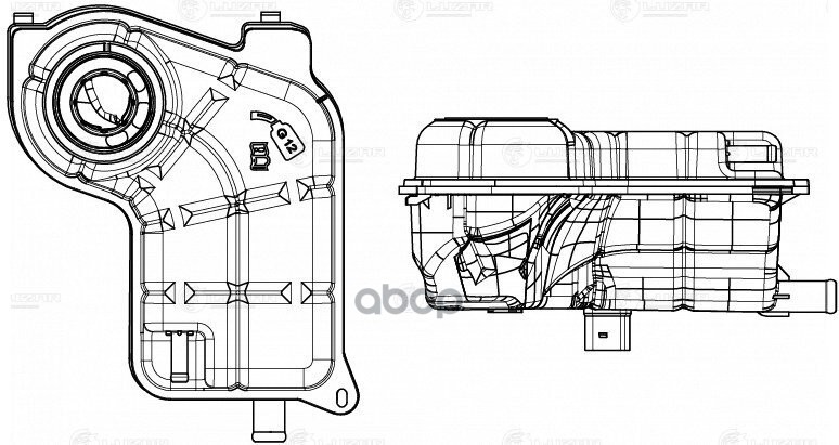 Бачок Расширит. Охл. Жидкости Для А/М Audi A4 (00-)/(04-)/A6 (04-) (Let 1806) LUZAR арт. L