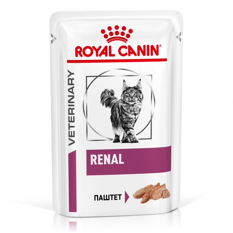 фото Влажный корм для кошек royal canin vet diet renal, мясо, 85г