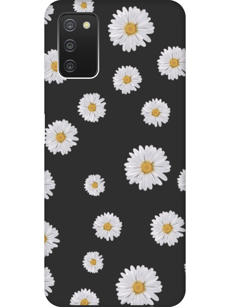 

Силиконовый чехол на Samsung Galaxy A03s с принтом "Ромашки" матовый черный, Черный;прозрачный;серый, 732241121