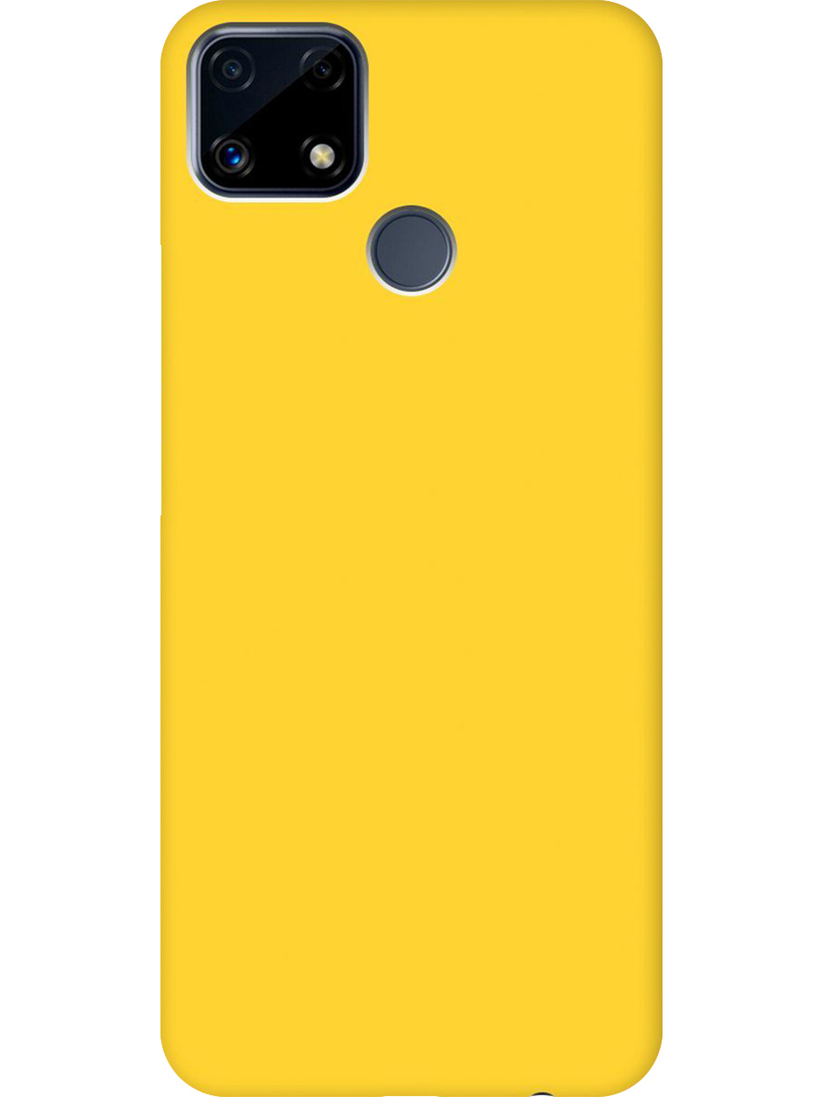 

Силиконовый чехол на Realme C25/C25S матовый желтый, 732395321