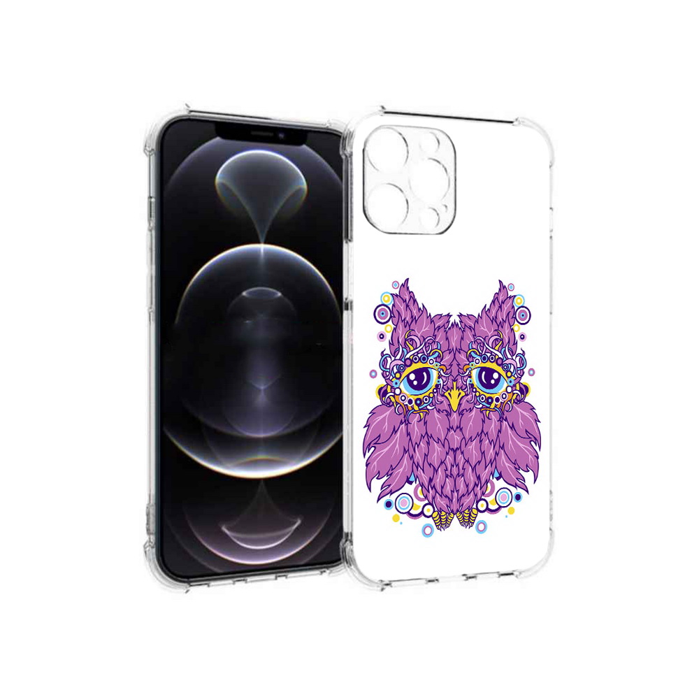 

Чехол MyPads Tocco для Apple iPhone 12 Pro Max Розовая сова (PT157374.616.147), Прозрачный, Tocco