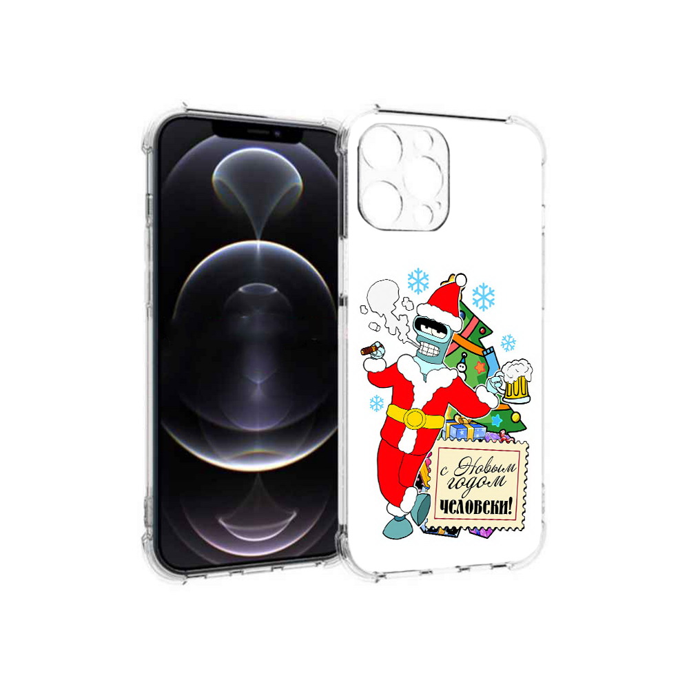 

Чехол MyPads Tocco для Apple iPhone 12 Pro Max С новым годом человеки (PT157374.616.150), Прозрачный, Tocco