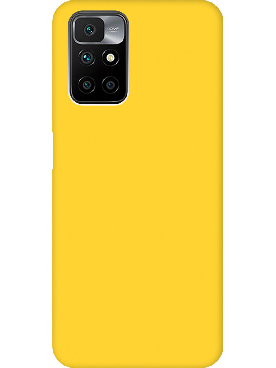 

Силиконовый чехол на Xiaomi Redmi 10 матовый желтый, 731907121