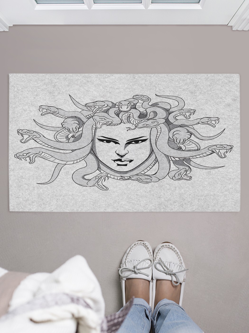 

Придверный коврик в прихожую для обуви, на резиновой основе, 75x45 см door_83146 JoyArty