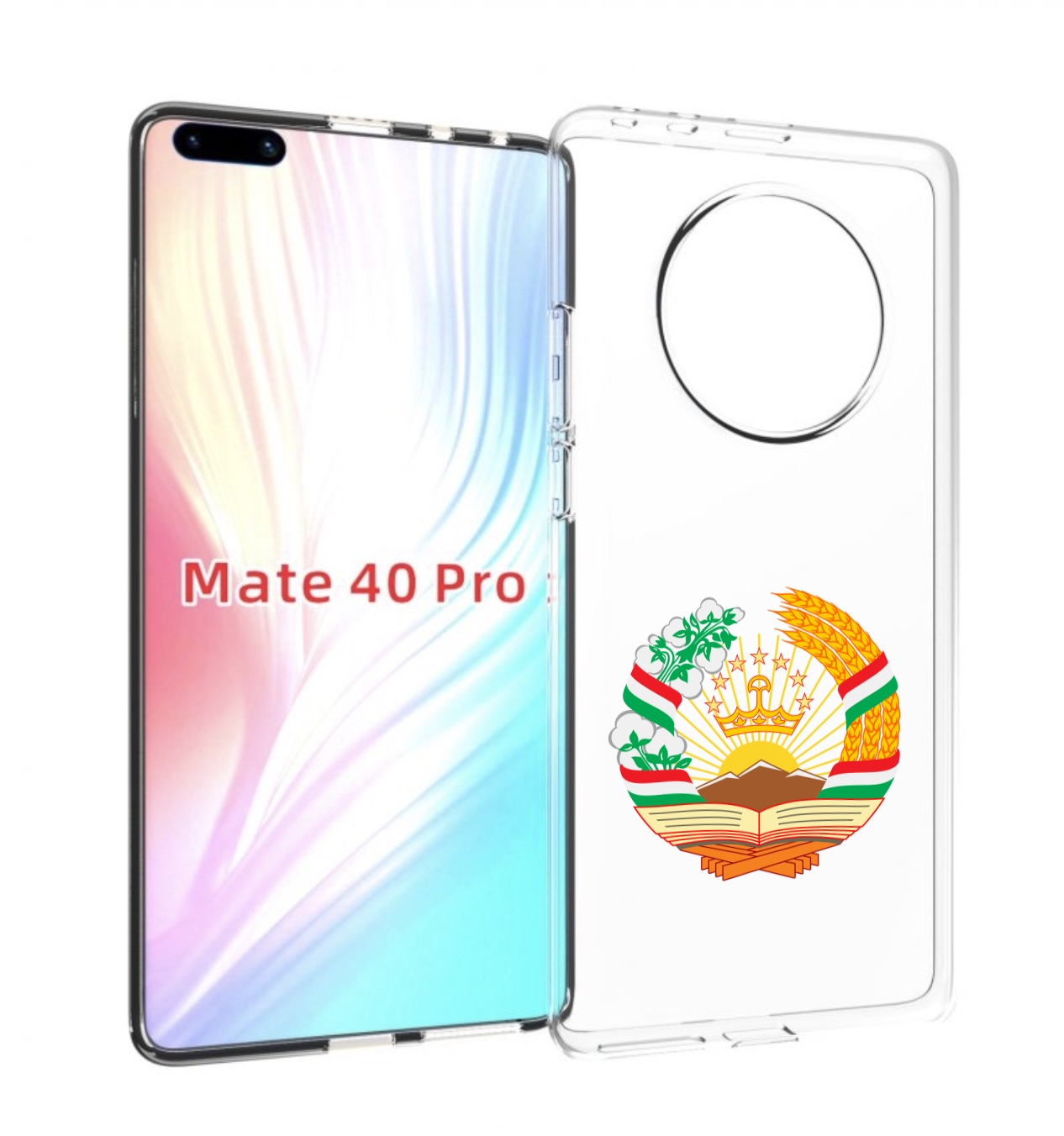 

Чехол MyPads герб-таджикистана для Huawei Mate 40 Pro (NOH-NX9), Прозрачный, Tocco