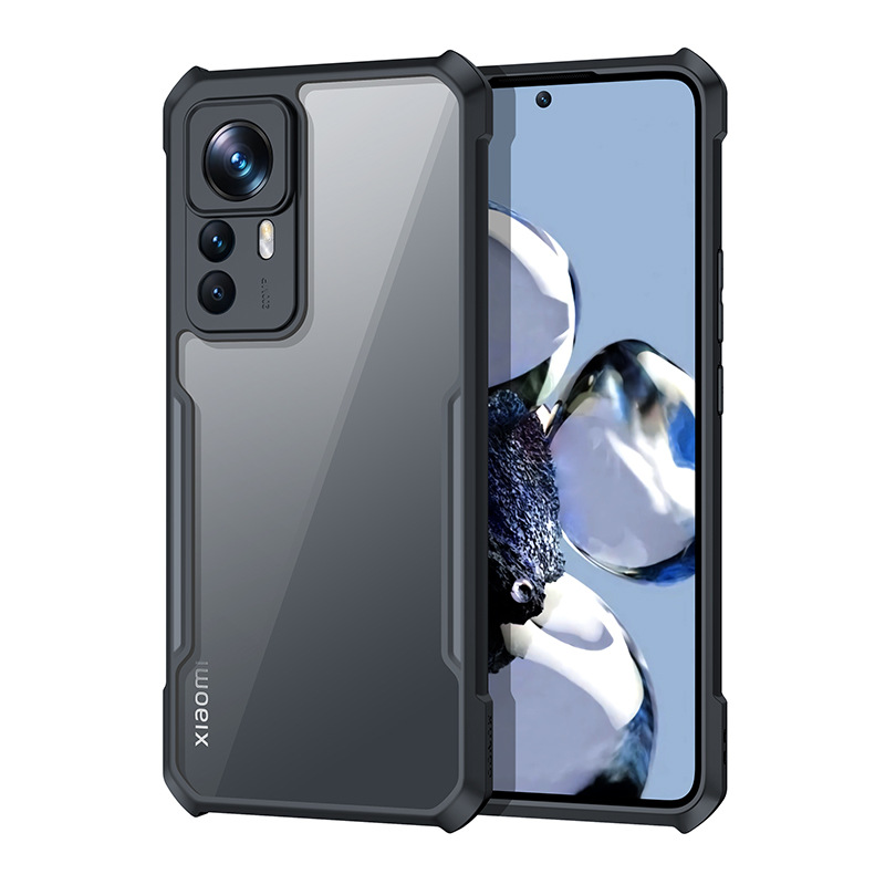 

Чехол-накладка MyPads Labbri для Xiaomi 12T Pro из силикона c прозрачной пластиковой за, Черный, Labbri