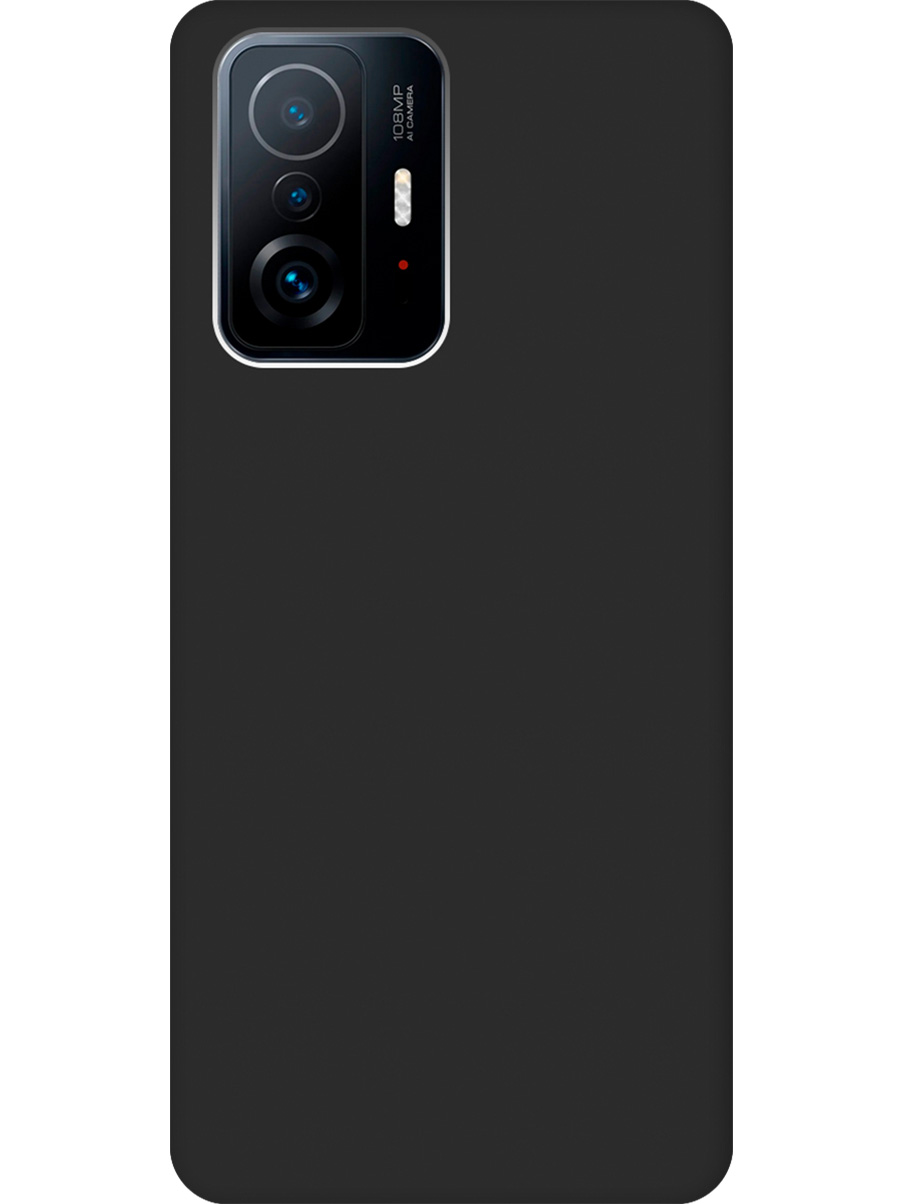 

Силиконовый чехол на Xiaomi 11T/11T Pro матовый черный, 732395213