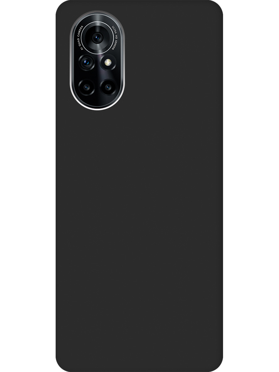 

Силиконовый чехол на Huawei Nova 8 матовый черный, 731079513