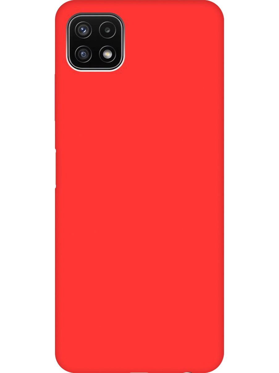 

Силиконовый чехол на Samsung Galaxy A22s 5G матовый красный, 734082021