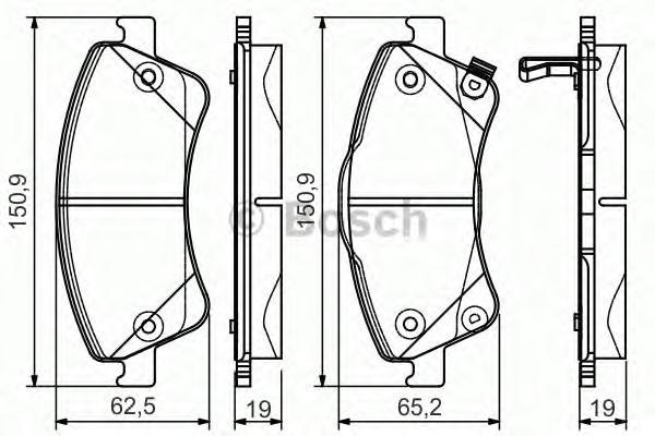 

Тормозные колодки Bosch для Toyota Auris 06-, Avensis Station wagon 09- 986495106