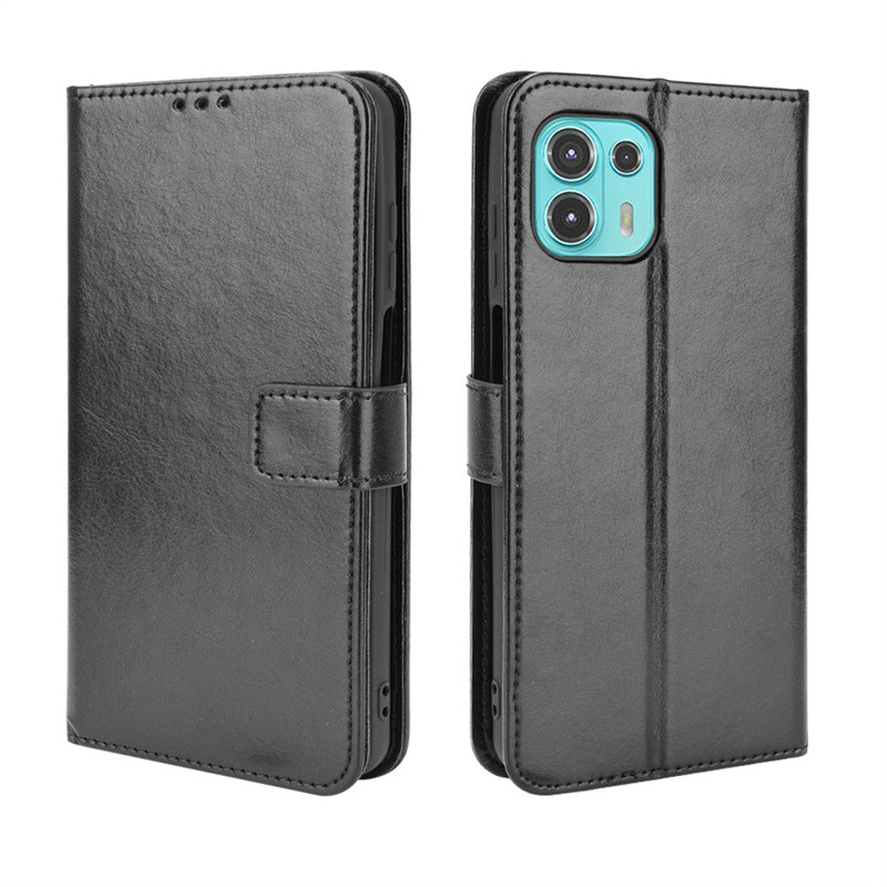 

Чехол-книжка MyPads Porta Biglietti для Motorola Edge 20 Lite из эко-кожи с визитницей, Черный, Motorola Edge 20 Lite