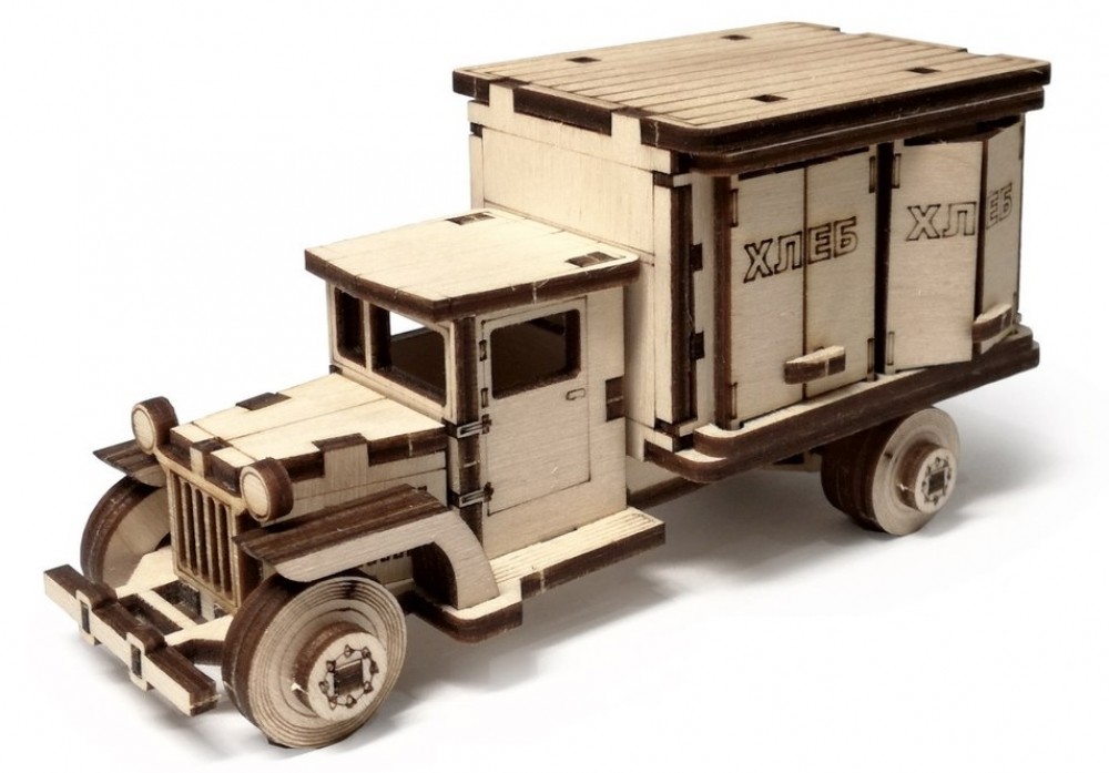фото Конструктор деревянный 3d lemmo грузовичок. фургон подвижный