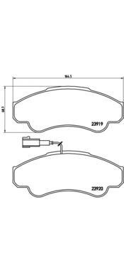 

Колодки дисковые п. peugeot boxer 350 models, fiat ducato 18 maxi 0 P23092 =959 01=221948