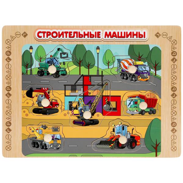 

Игрушка деревянная рамка-вкладыш строительные машины Буратино