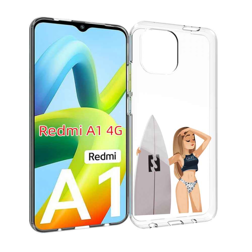

Чехол MyPads летний-серф для Xiaomi Redmi A1, Прозрачный, Tocco