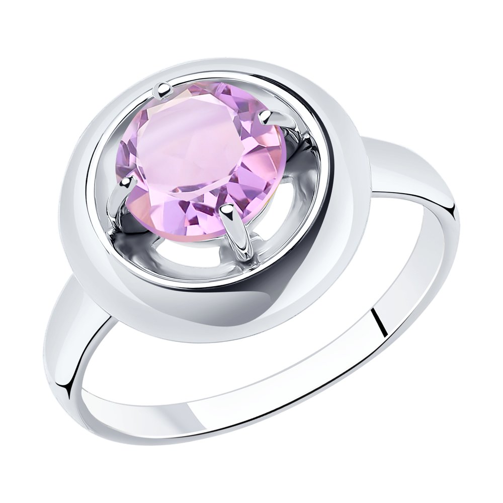 

Кольцо из серебра р.  Diamant 94-310-00782-2, аметист, 94-310-00782-2