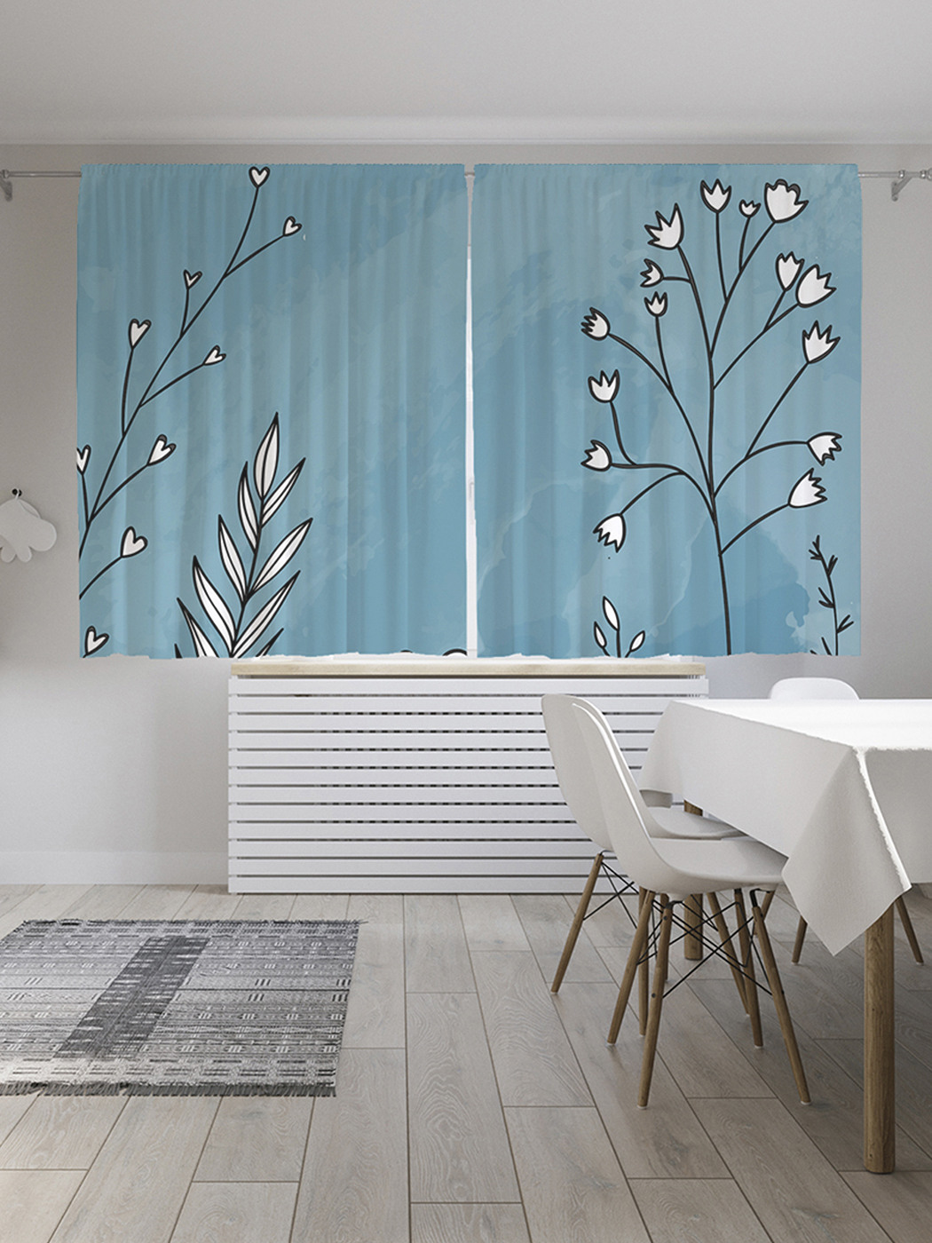 

Шторы с фотопечатью JoyArty "Полевые растения" из сатена, 290х180 см