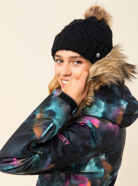 

Шапка бини женская Roxy ERJHA03870-KVJ0, черный, ERJHA03870-KVJ0