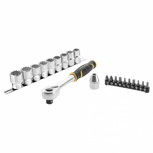 

Набор из рукоятки с храповым механизмом FATMAX STANLEY T82681-0, 1/2"-120 зубцов, головок, FMMT82681-0
